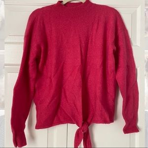 LOFT, soft, tie-front sweater